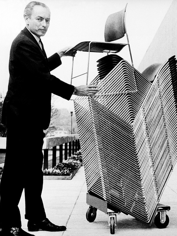 A picture of David Rowland next to the 40/4 stack