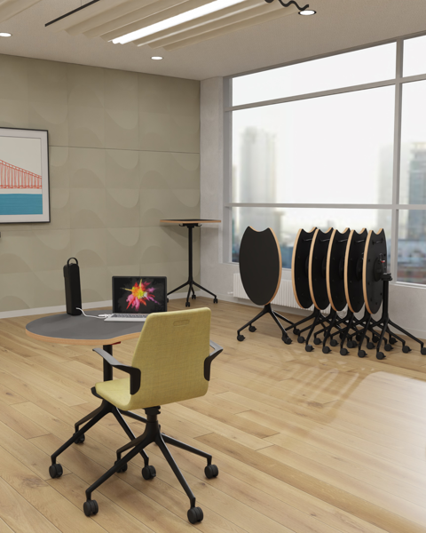 An installation image featuring the AS tables and AS100 chairs