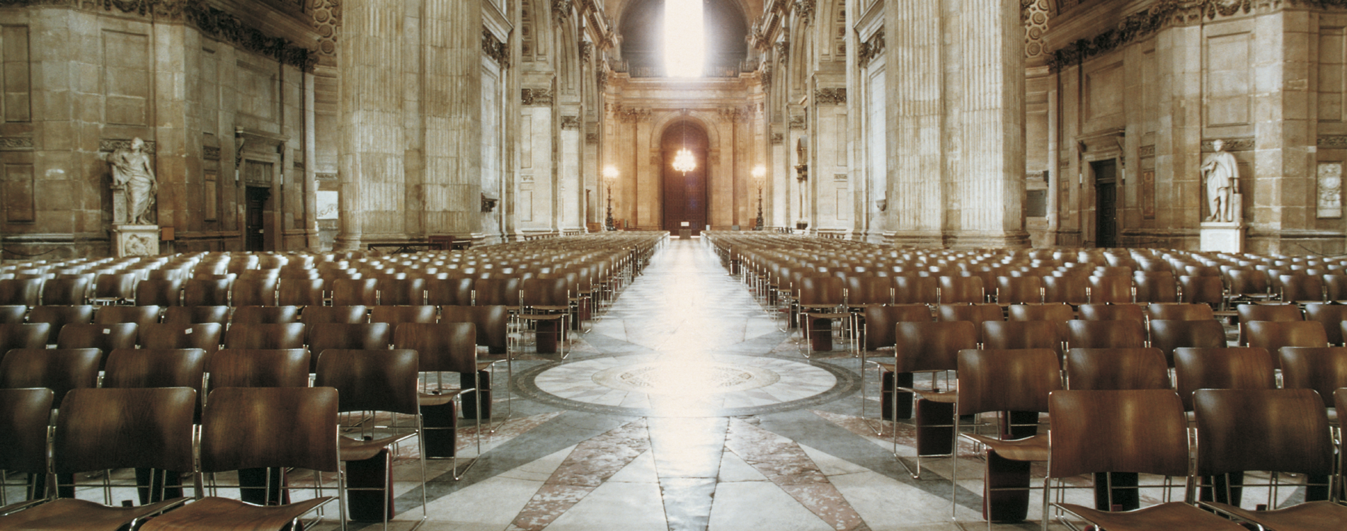 40/4 chairs in St. Paul's Cathedral in London
