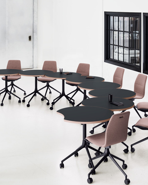 An installation image featuring the AS tables and AS100 chairs