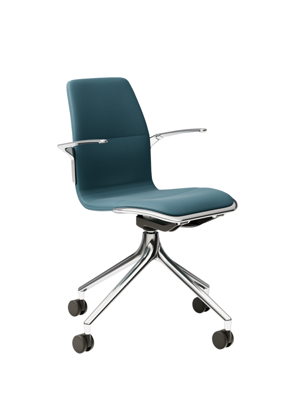 Tannery-upholstered AS100 chair on a transparent background